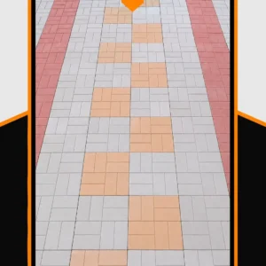 Тротуарная плитка 8 кирпичей 400x400x50 мм